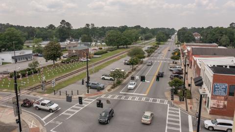 Aerial view of downtown Pembroke, Georgia Aerial view of downtown Pembroke, Georgia