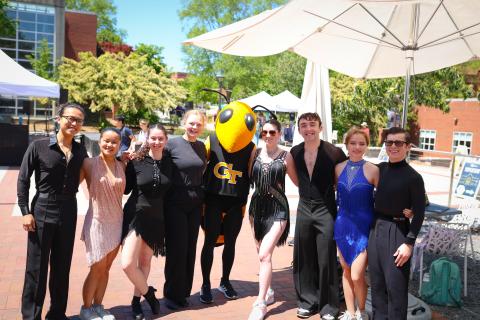 Group of dancers with Buzz