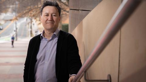 Aibek Musaev earned CS degrees at Georgia Tech and is now a lecturer in the School of Computing Instruction. Photos by Kevin Beasley/ College of Computing.