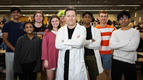 Musaev advises students to gain experience and perspective by working in industry. Photos by Kevin Beasley/ College of Computing.