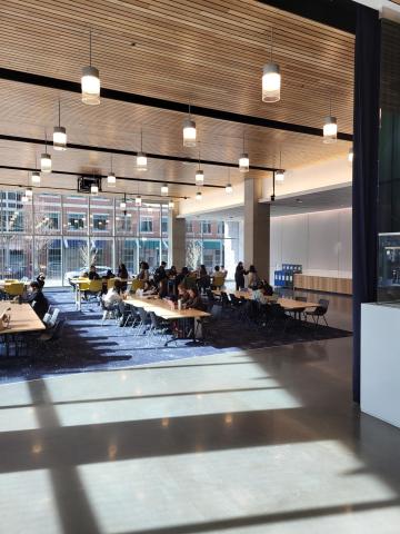 Image of the light-filled main floor of the George Tower | Scheller Tower Building.