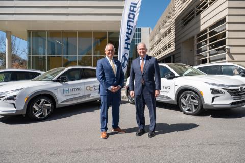 Ángel Cabrera, president of Georgia Tech, and Ken Ramírez, executive vice president and head of Global Energy and Hydrogen Business at Hyundai Motor Group